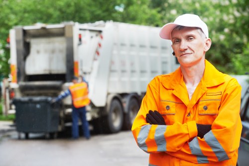 Pimlico residents arranging furniture for disposal